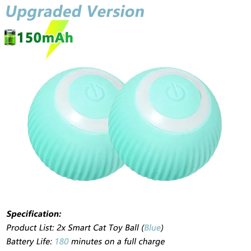 Pelota interactiva eléctrica automática para gatos, juguete inteligente para gatos, pelota giratoria, accesorios de juego.