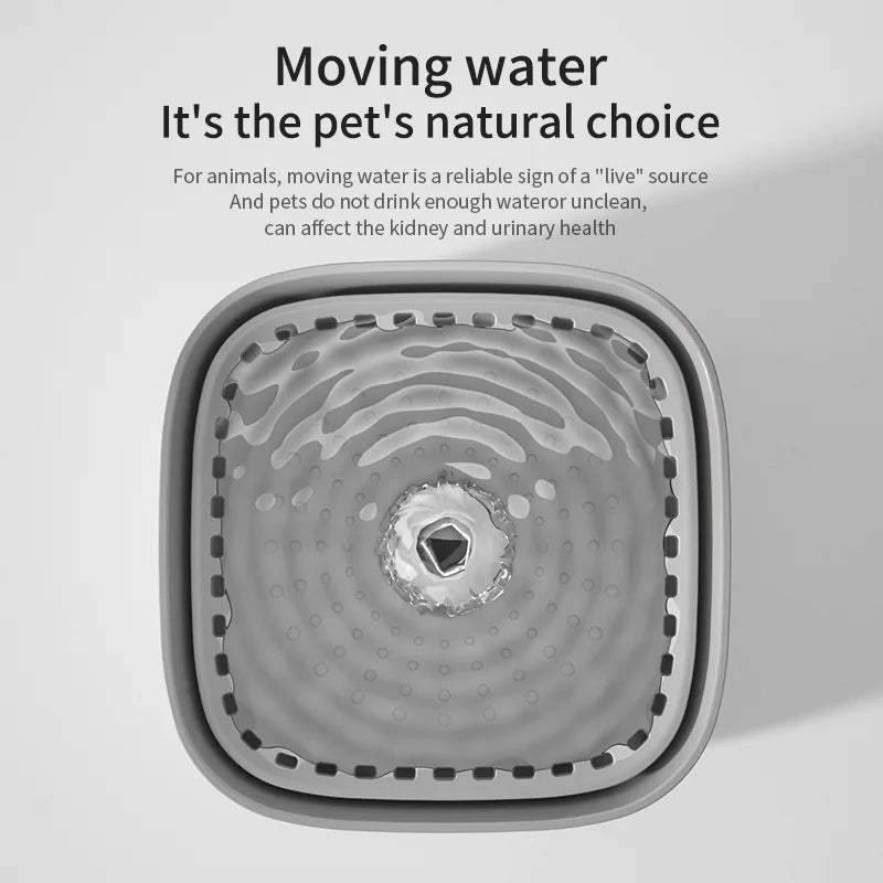 Fuente de agua para gatos de 3L con filtro de recirculación automático, bebedero de agua para gatos de gran capacidad, dispensador de agua eléctrico silencioso con USB