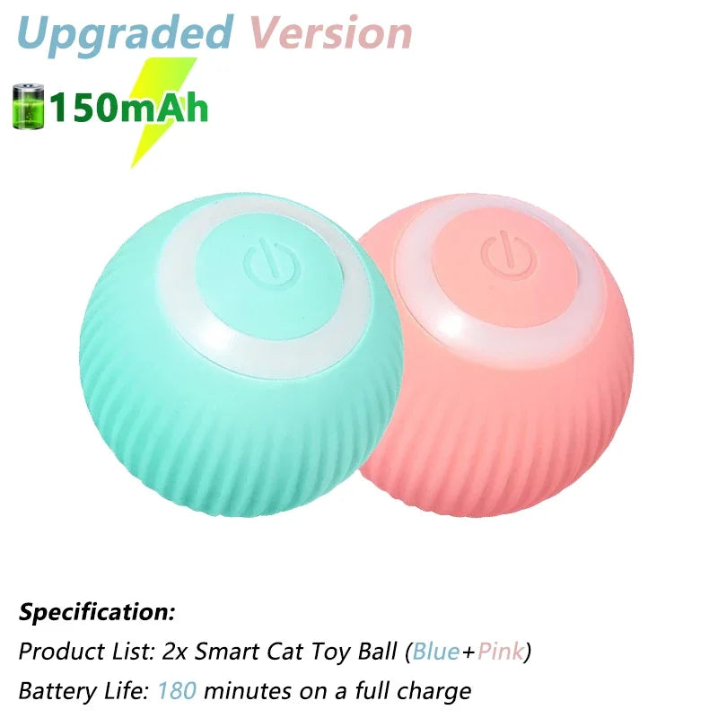Pelota interactiva eléctrica automática para gatos, juguete inteligente para gatos, pelota giratoria, accesorios de juego.