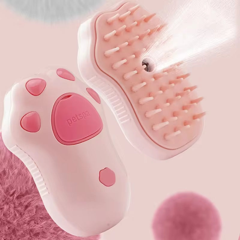 Cepillo 3 en 1 para mascotas, cepillo de vapor para gatos, peine para perros, cepillo eléctrico con pulverizador, cepillos para el pelo de gatos, masajeador, peines para el cuidado de mascotas.