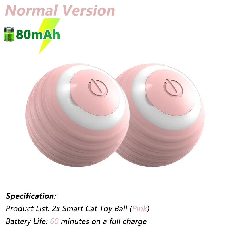 Pelota interactiva eléctrica automática para gatos, juguete inteligente para gatos, pelota giratoria, accesorios de juego.
