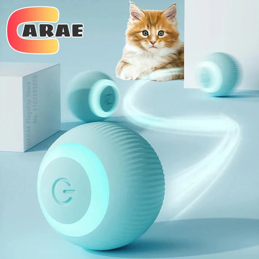 Pelota interactiva eléctrica automática para gatos, juguete inteligente para gatos, pelota giratoria, accesorios de juego.