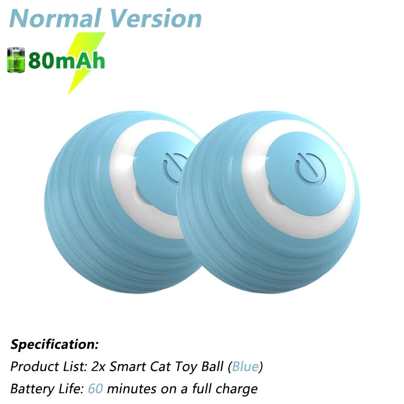 Pelota interactiva eléctrica automática para gatos, juguete inteligente para gatos, pelota giratoria, accesorios de juego.