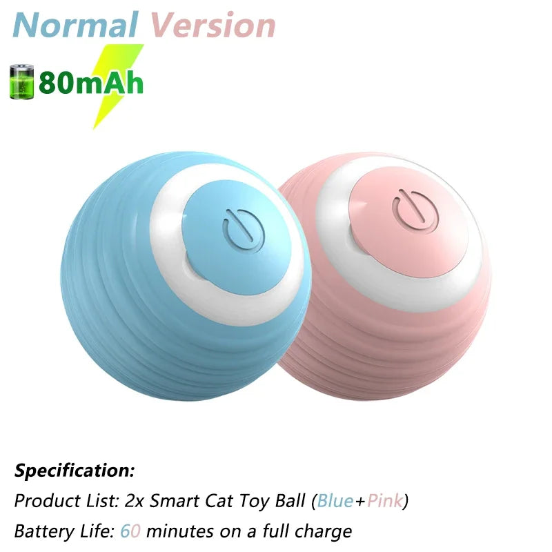 Pelota interactiva eléctrica automática para gatos, juguete inteligente para gatos, pelota giratoria, accesorios de juego.