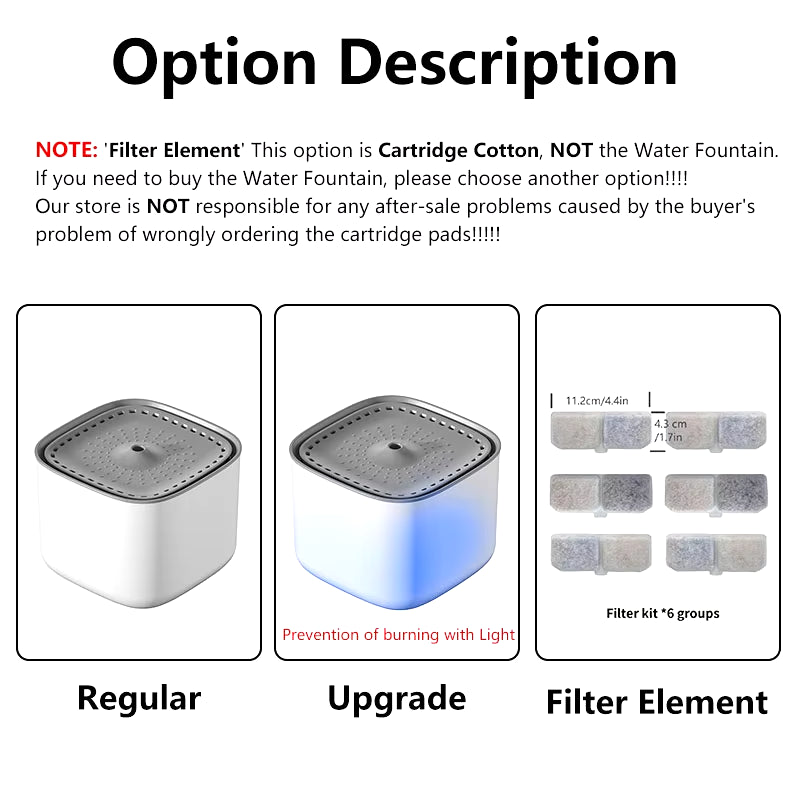 Fuente de agua para gatos de 3L con filtro de recirculación automático, bebedero de agua para gatos de gran capacidad, dispensador de agua eléctrico silencioso con USB