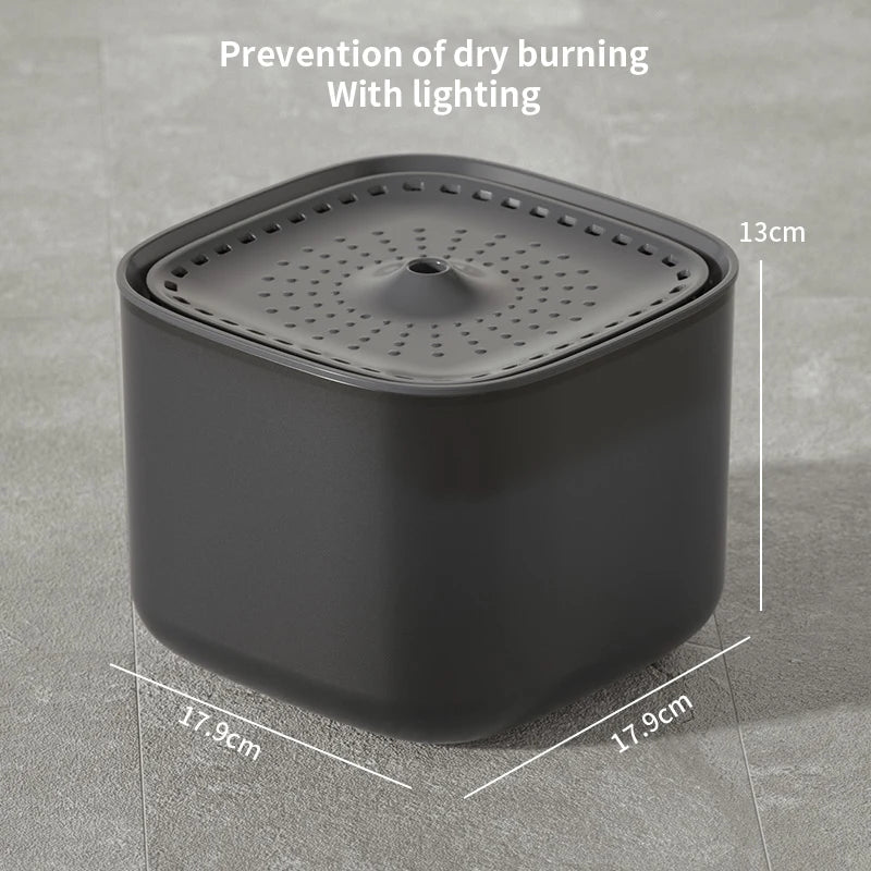 Fuente de agua para gatos de 3L con filtro de recirculación automático, bebedero de agua para gatos de gran capacidad, dispensador de agua eléctrico silencioso con USB