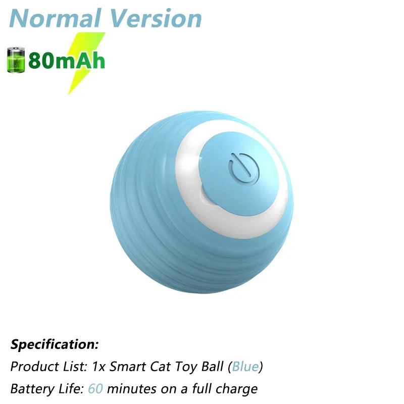 Pelota interactiva eléctrica automática para gatos, juguete inteligente para gatos, pelota giratoria, accesorios de juego.