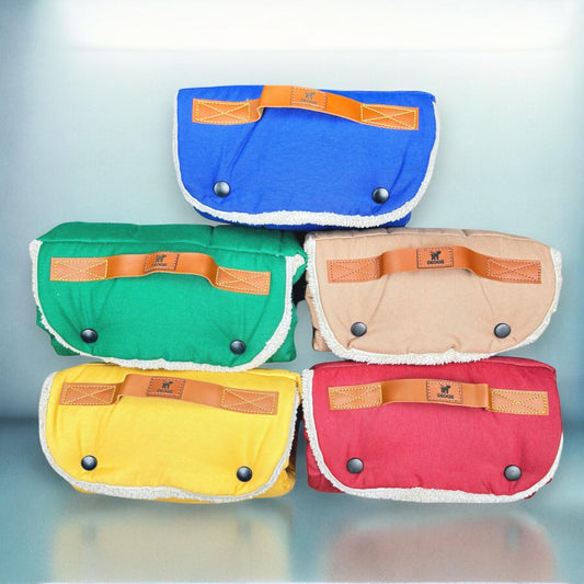 Esterilla de viaje para perros: enrollable, resistente a las manchas, impermeable, lavable a máquina, hecha a mano en algodón, suave y duradera.